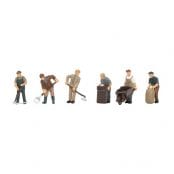 Bachmann Branchline 36-413 1940s/'50s Arable Farming Figures x 6 (OO Gauge)