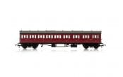 Hornby R4879 Collett 57' 'Bow ended' non-corridor composite (Right-hand) W6631W in BR crimson (OO Gauge)