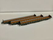 Revolution Trains N-Sturgeon-354 Triple Pack of YBA Tench Departmental Wagon With Dropside Doors In Olive Livery (N Gauge)