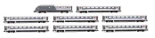 Dapol 2D-017-101 Mk3 8 piece slam door coach set in Chiltern Railways 'Mainline' livery N Gauge