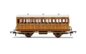 Hornby R40104A GNR, 4 Wheel Coach, 3rd Class, 1505 Fitted Lights new tooling (OO Gauge)