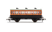 Hornby R40062A LSWR, 4 Wheel Coach, 3rd Class, 308 (OO Gauge)