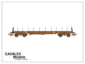 Cavalex Models Plain Brown BBA Bogie Steel Wagon 910231 (OO Gauge)