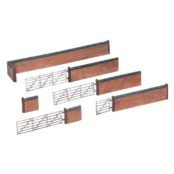 Graham Farish 42-107 Red Brick Walls and Gates (N Gauge)