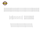 Ratio 420 GWR Station Fencing, White (OO Gauge)