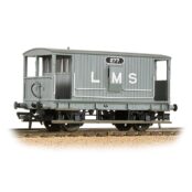 Bachmann Branchline 38-552B Midland Railway 20T Brake Van with Duckets LMS Grey (OO Gauge)