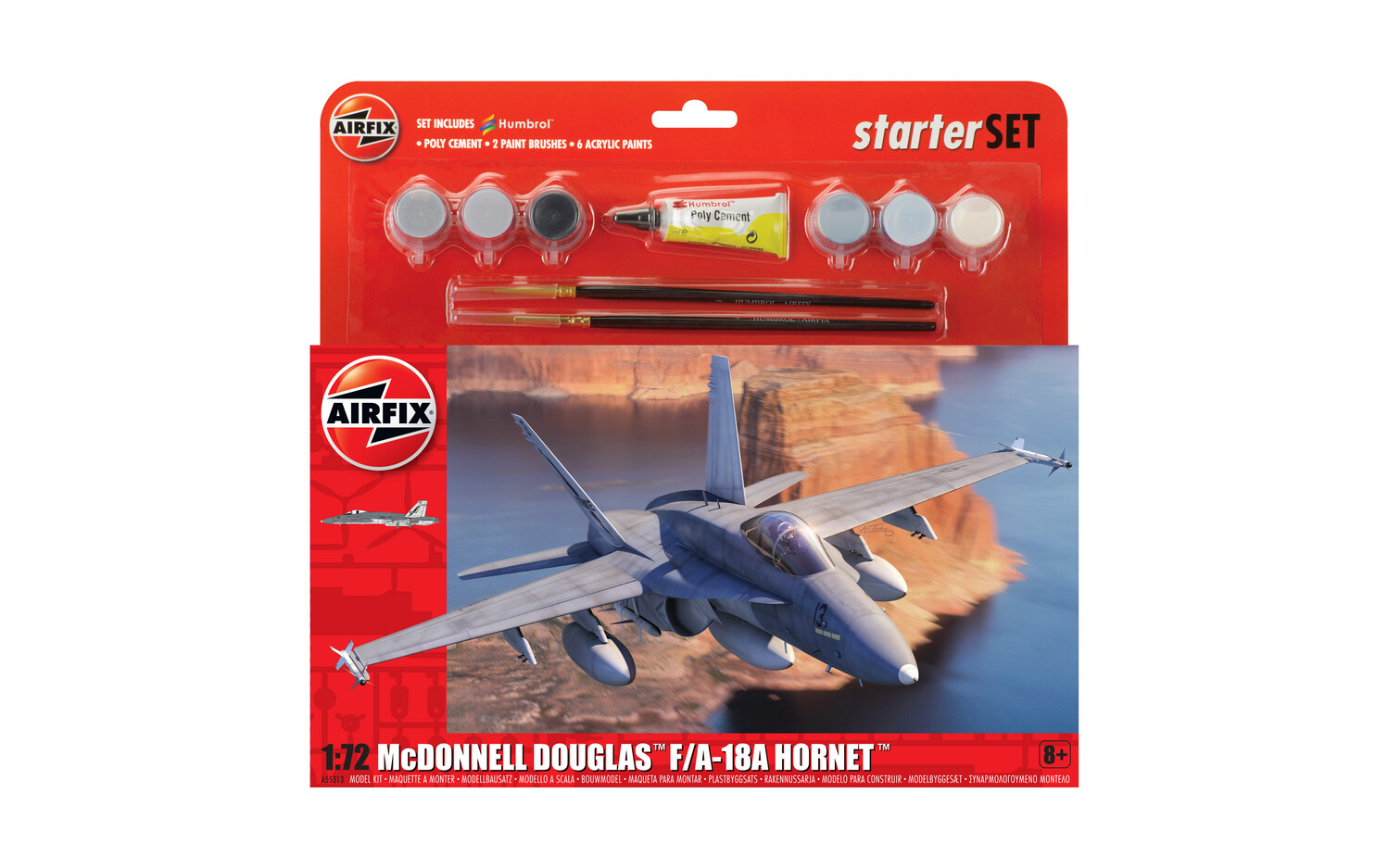 Airfix A55313 Large Starter Set - McDonnell Douglas F-18A Hornet