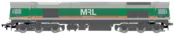 Dapol 4D-005-007SSM Dcc Sound With Smoke Class 59/0 59002 'Alan J Day' in Mendip Rail grey, green & orange (OO Gauge) Free Postage