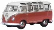 Oxford Diecast NVWS001 Sealing Wax Red/Beige Grey VW T1 Samba Bus (N Gauge)