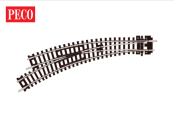 Peco ST-45 Curved Turnout, Left Hand (N Gauge)