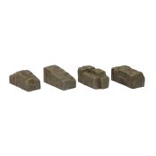 Bachmann Branchline 44-545 Tarpaulin Covered Wagon Loads Pack of 4 (OO Gauge)