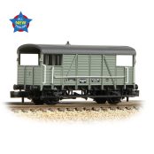 Graham Farish 378-027 SE&CR 25T 'Dance Hall' Brake Van BR Grey (N Gauge)