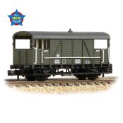 Graham Farish 378-028 SE&CR 25T 'Dance Hall' Brake Van BR Departmental Olive Green (N Gauge)