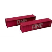 Dapol 2F-028-115 40ft Containers 'ONE Weathered (Pack of 2) (N Gauge)