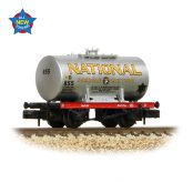 Graham Farish 378-002 14T Anchor-Mounted Tank Wagon 'National Benzole' Silver (N Gauge)