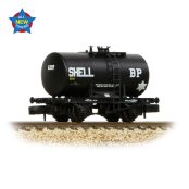 Graham Farish 378-004A 20T Anchor-Mounted Tank Wagon 'Shell/BP' Black (N Gauge)