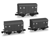 Rapido Trains 942004 SECR Wagons Pack 4 – SECR Livery 10t Covered Vans (Dia.1426) (N Gauge)