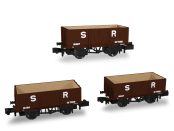 Rapido Trains 942007 SECR Wagons Pack 3 – SR pre-36 Livery 7 Planks (Dia.1355) (N Gauge)