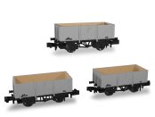 Rapido Trains 942015 SECR Wagons Pack 3 – BR Livery 7 Planks (Dia.1355) (N Gauge)