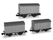 Rapido Trains 942016 SECR Wagons Pack 4 – BR Livery 10t Covered Vans (Dia.1426) (N Gauge)