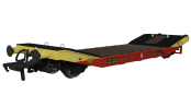 Rapido Trains 929010 LOWMAC ‘ZXW’ KDE263282 – Satlink Red/Yellow (OO Gauge)