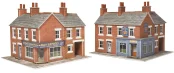 Metcalfe PN116 Corner Shop & Pub In Red Brick (N Gauge)