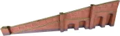 Metcalfe PN148 Tapered Retaining Wall In Red Brick (N Gauge)