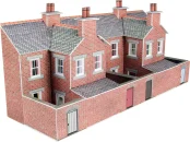 Metcalfe PN176 Low Relief Red Brick Terraced House Backs (N Gauge)