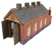 Metcalfe PN931 Red Brick Single Engine Shed (N Gauge)