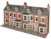 Metcalfe PO302 Low Relief Terraced House Fronts Brick (OO Gauge)