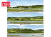 Peco SK-P01 River Valley Photographic Backscene (Multiple Gauges)