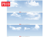 Peco SK-P03 Sky & Clouds Photographic Backscene (Multiple Gauges)