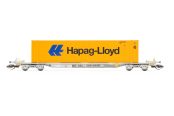 Hornby TT6026 TOUAX, Sffgmss IFA Wagon with 45' Container 'Hapag Lloyd' - Era 11 (TT:120)