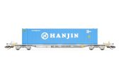 Hornby TT6027 TOUAX, Sffgmss IFA Wagon with 45' Container 'HANJIN' - Era 11 (TT:120)